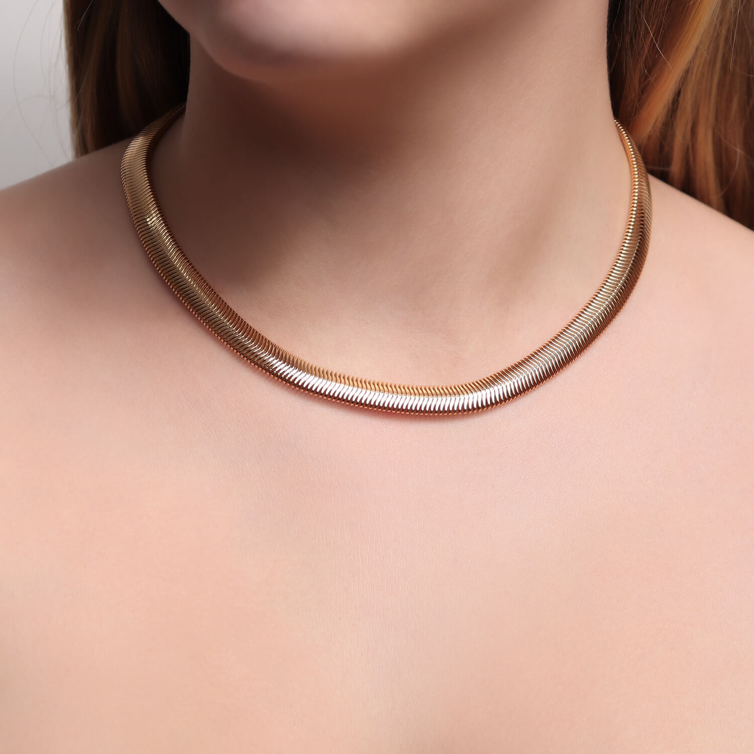Choker Snake - em banho ouro 18k - Imagem 2