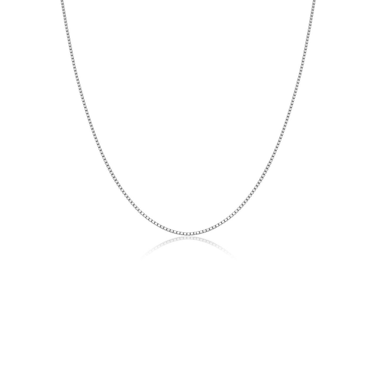 Colar Veneziana 55cm - em banho ródio branco