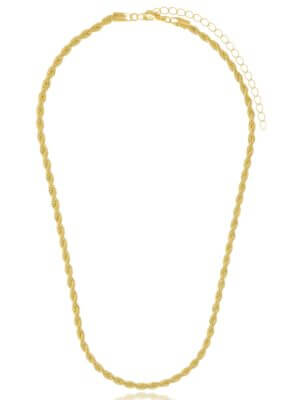 Colar Cordão Baiano M Charlotte - em banho ouro 18k