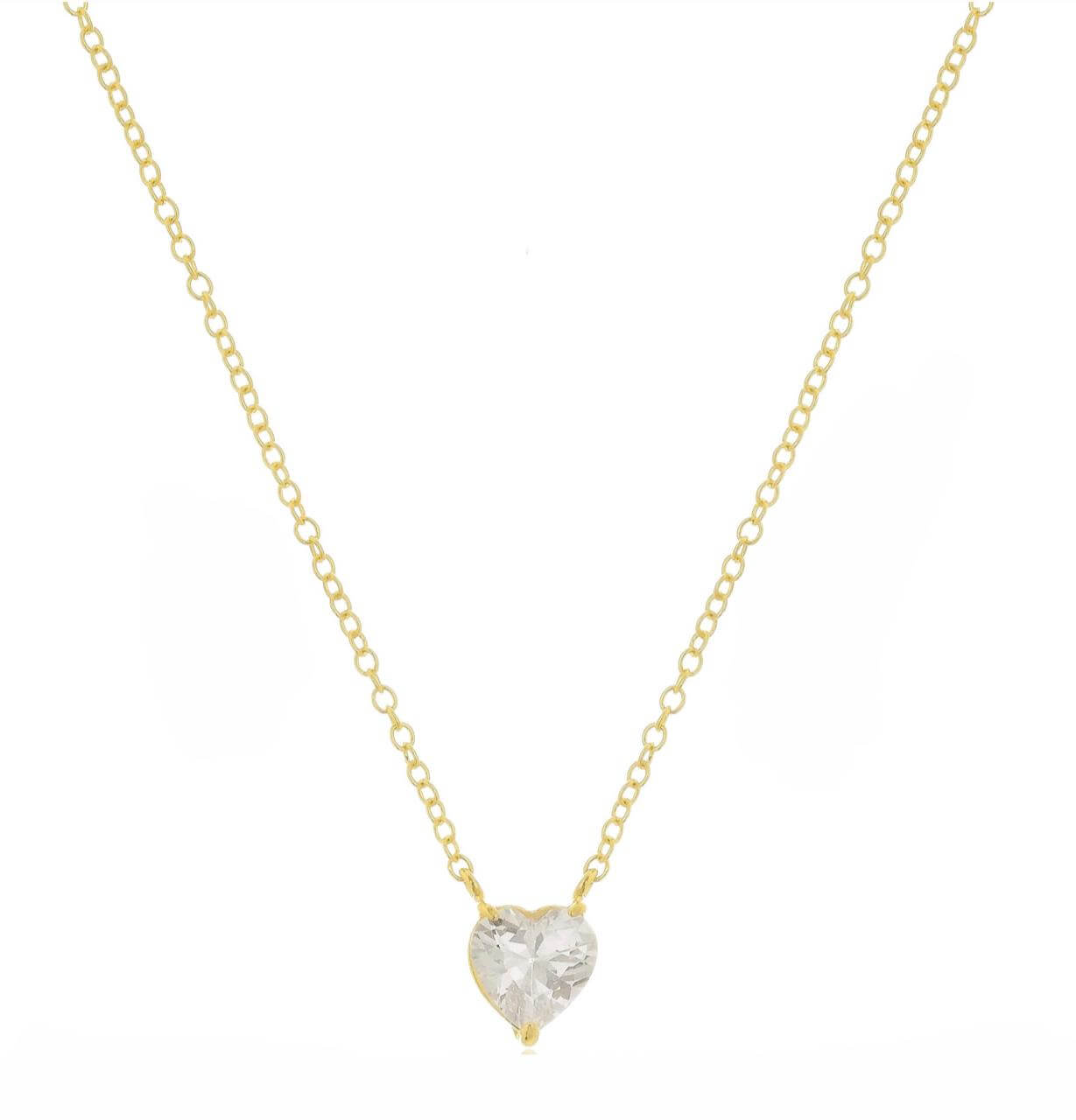 Colar Personalizado Coração Silvia - em banho ouro 18k