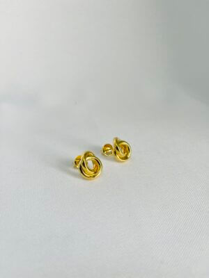 Brinco de Nó Belle - em banho ouro 18k