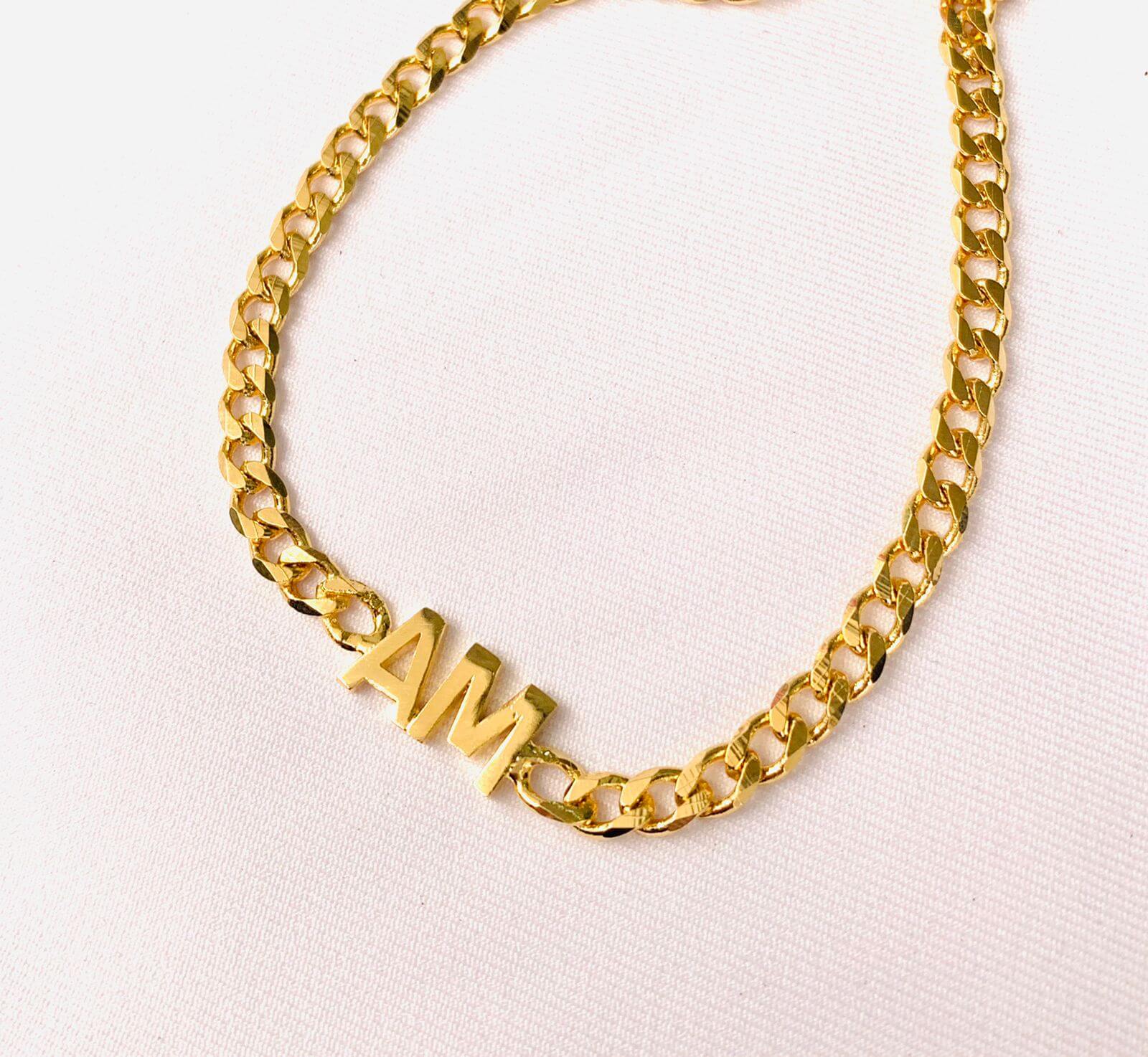 Pulseira Corrente Insp. Silvia - em banho ouro 18k