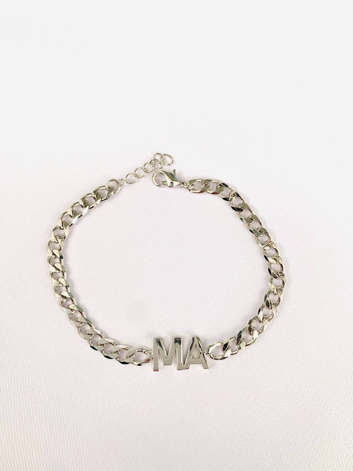 Pulseira Corrente Insp. Silvia - em banho ródio branco