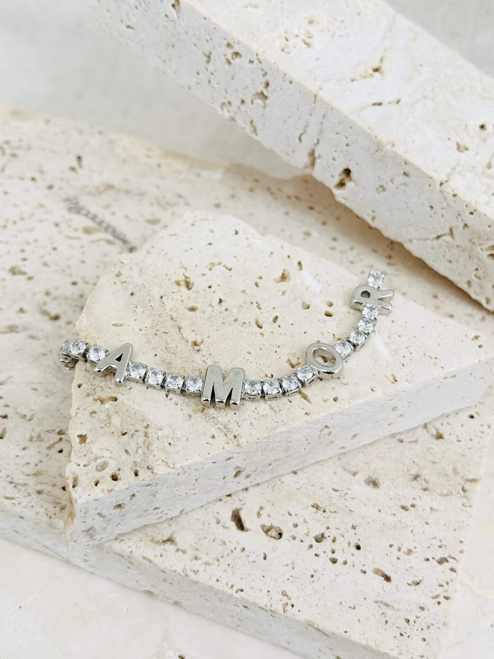 Pulseira Riviera Amor - em banho ródio branco - Imagem 2