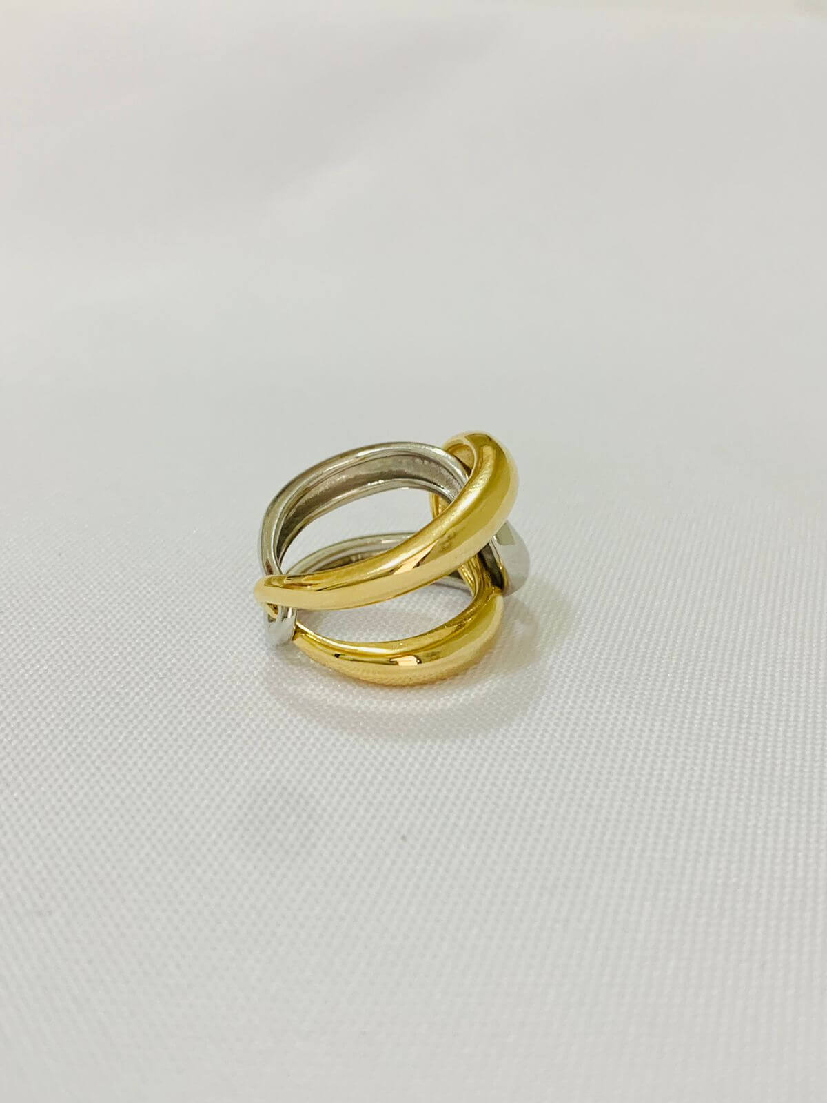 Anel Biocolor Nathana - em banho ouro e ródio branco - Imagem 3