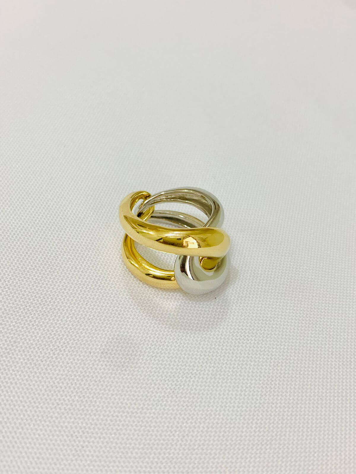Anel Biocolor Nathana - em banho ouro e ródio branco - Imagem 4