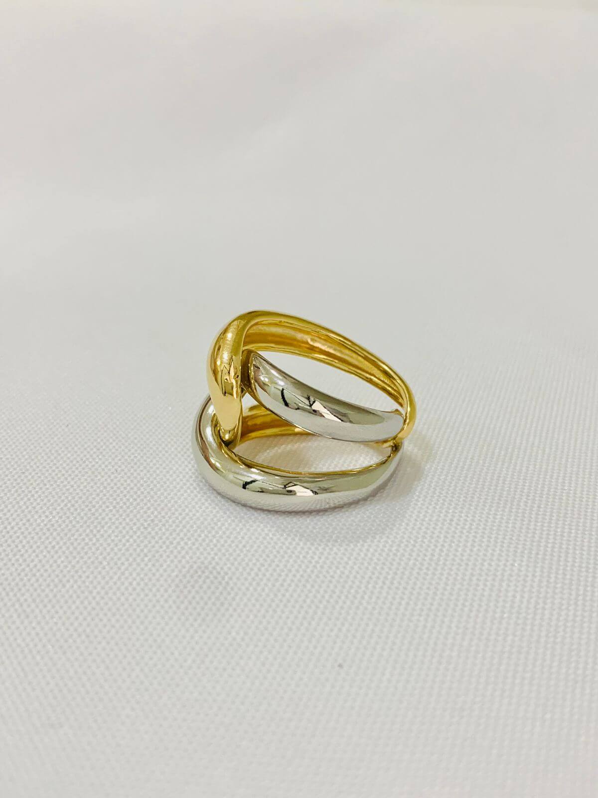 Anel Biocolor Nathana - em banho ouro e ródio branco - Imagem 5
