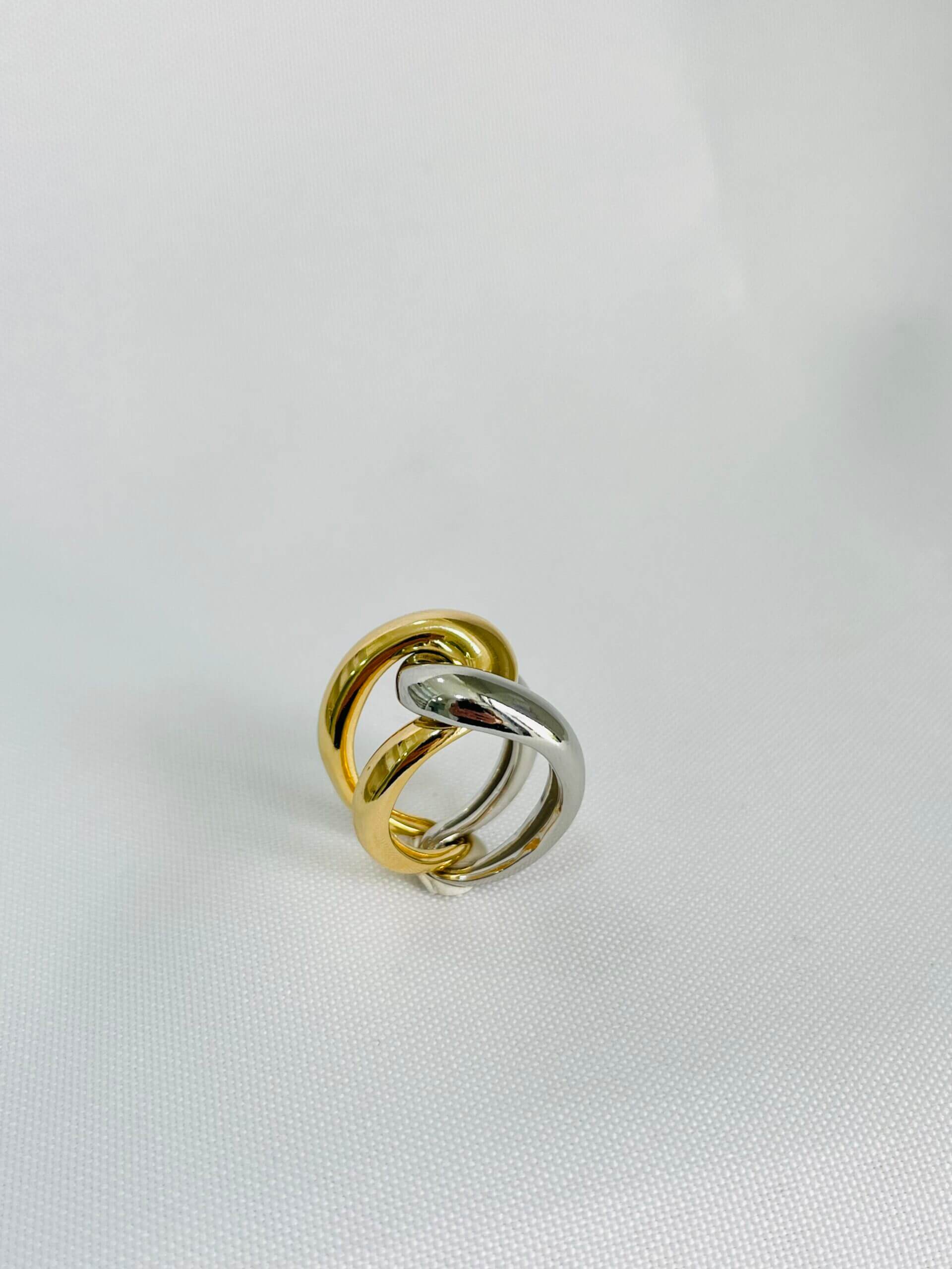 Anel Biocolor Nathana - em banho ouro e ródio branco
