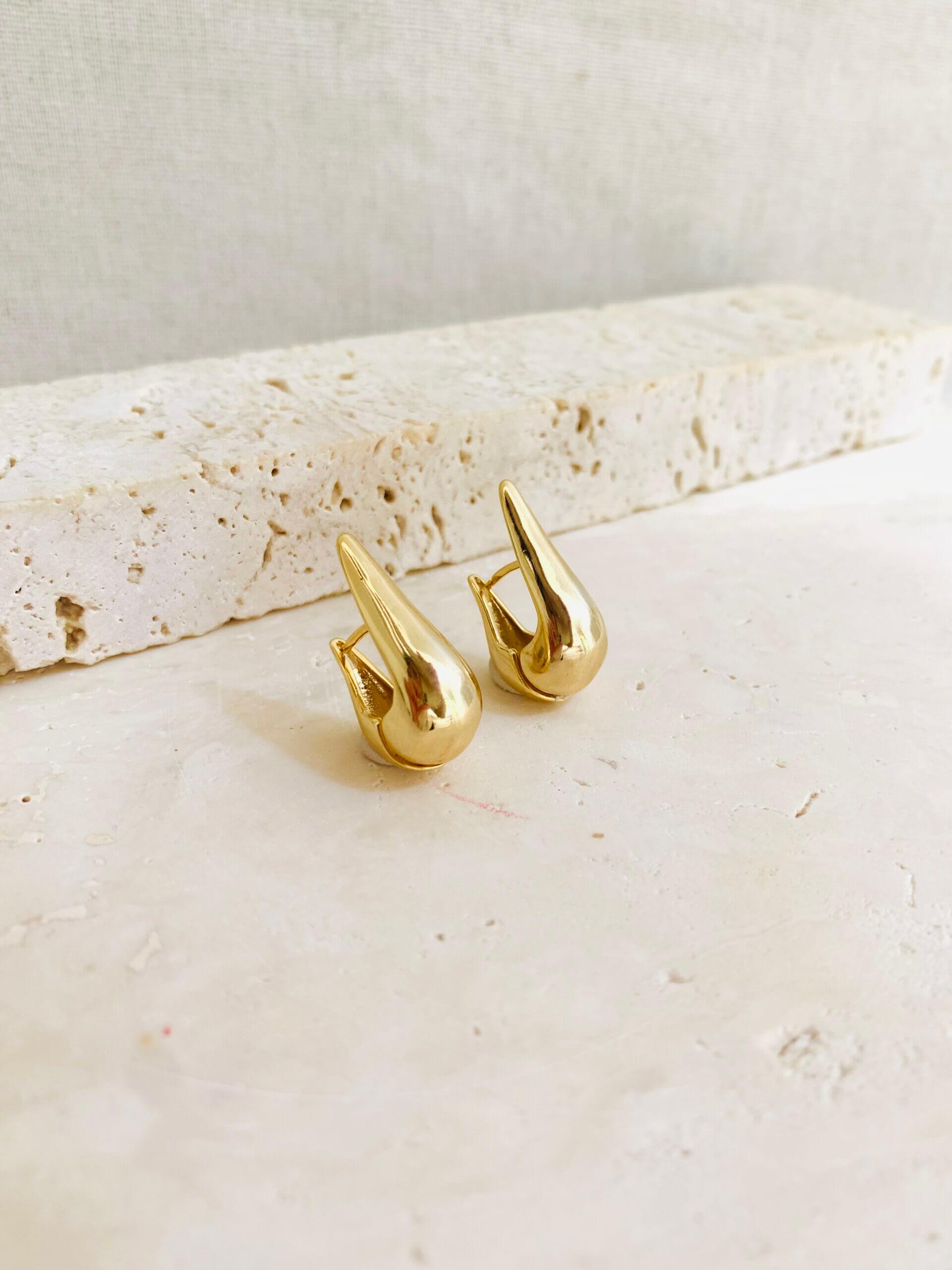 Brinco Gota Leane P - em banho ouro 18k - Imagem 2