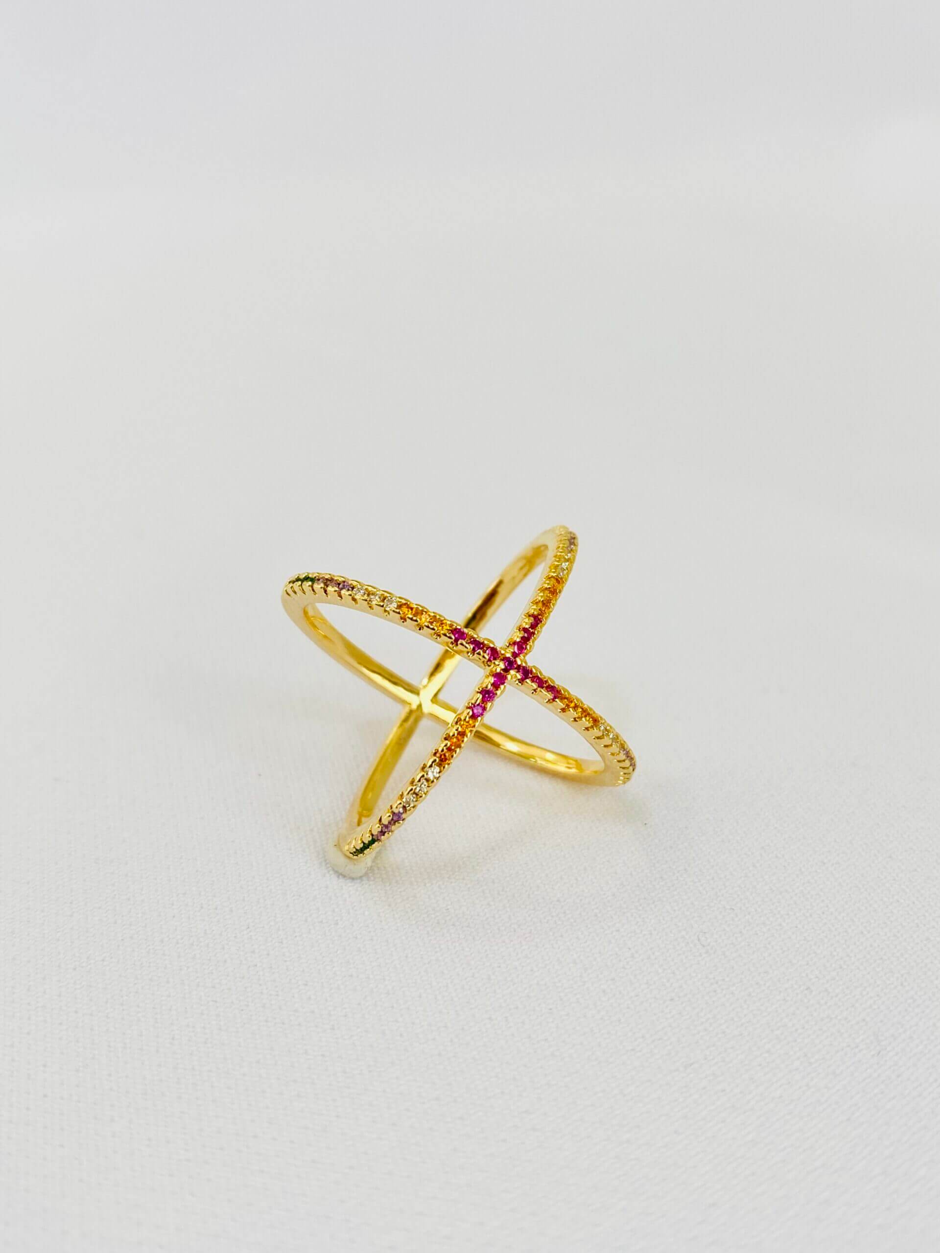 Anel Fios Colors Paloma - em banho ouro 18k