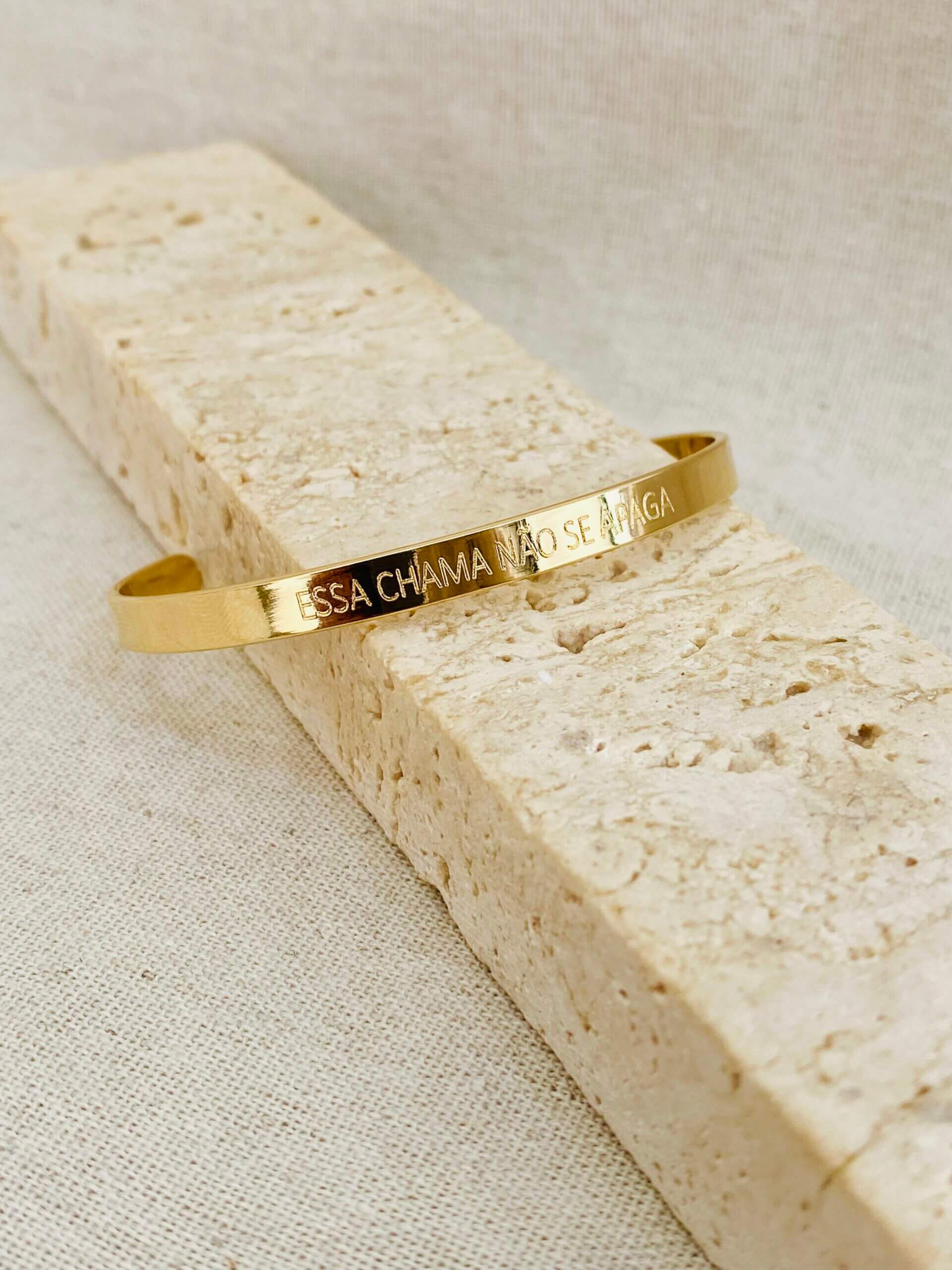 Bracelete Personalizado Elas no Topo - em banho ouro 18k - Imagem 2