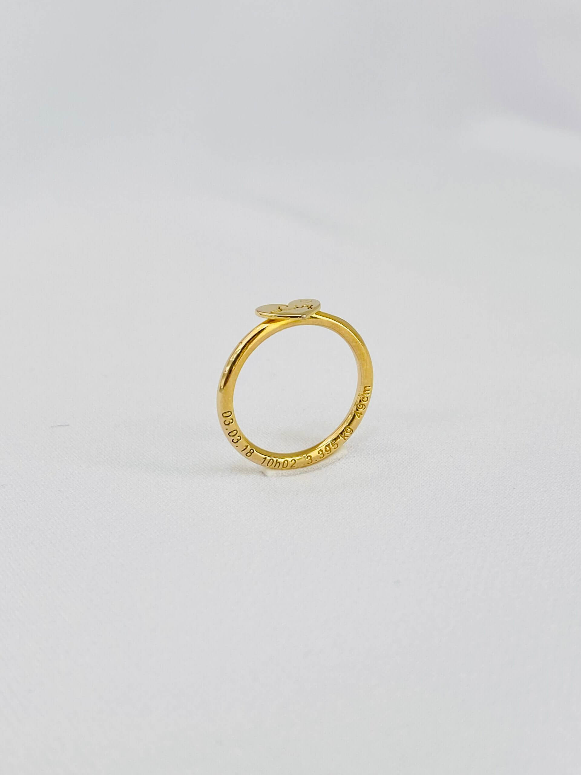 Anel Personalizável Amor - Em prata 925 com banho em ouro 18k - Imagem 2