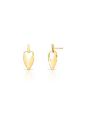 Brinco Liso Lola - em banho ouro 18k