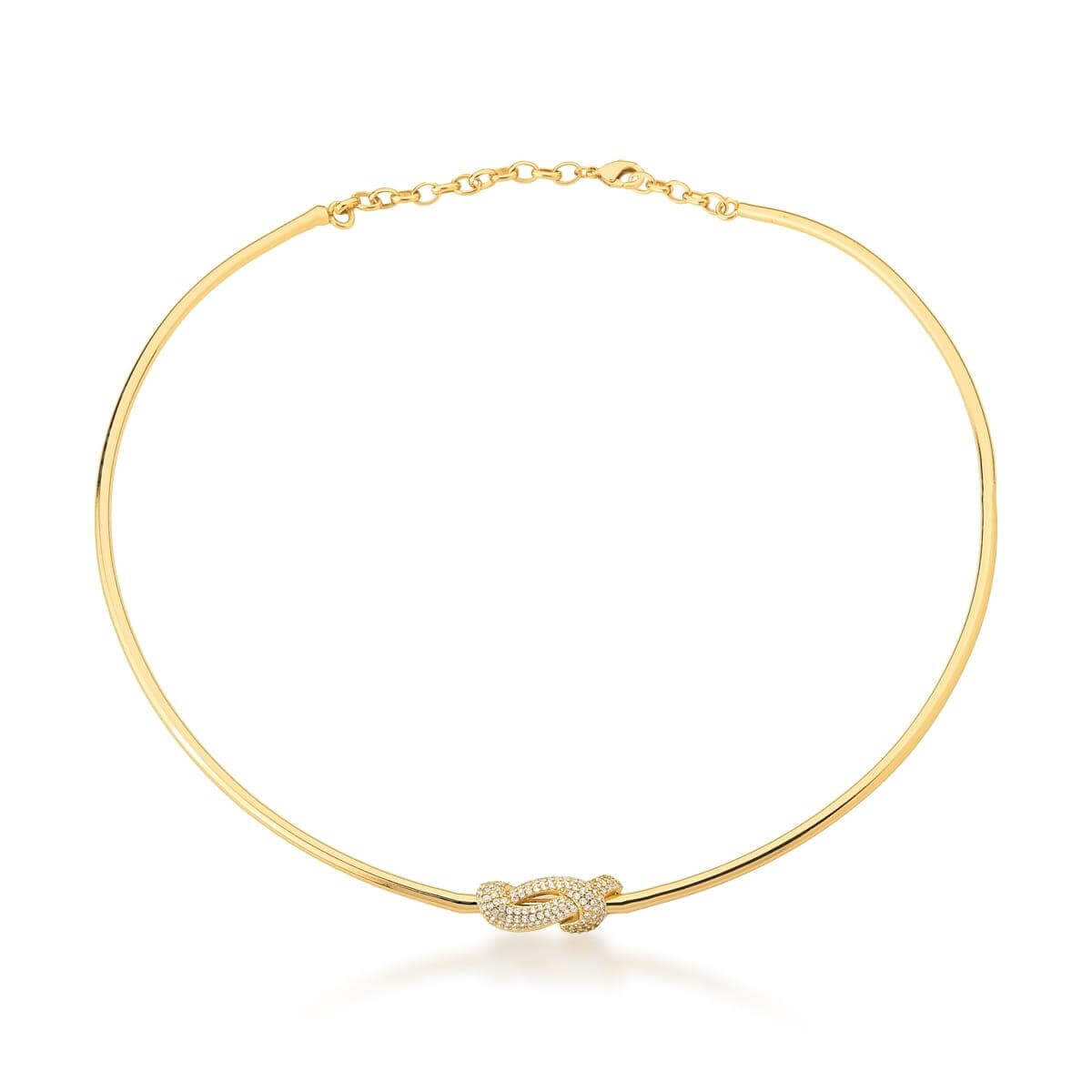 Choker rigida Cravejada Maia - em banho ouro 18k - Imagem 3