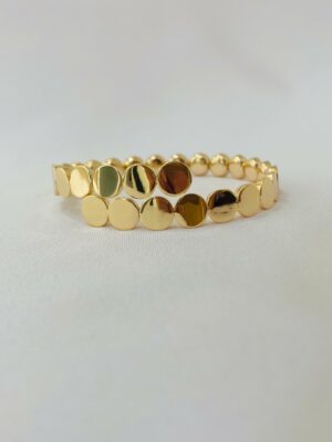 Pulseira Maleavel Esfera Fernanda - em banho ouro 18k