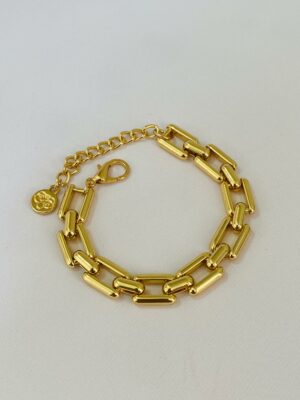 Pulseira de Elos Andrea - em banho ouro 18k