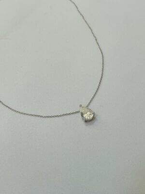 Colar Gota Moissanite 8mm - em prata 925