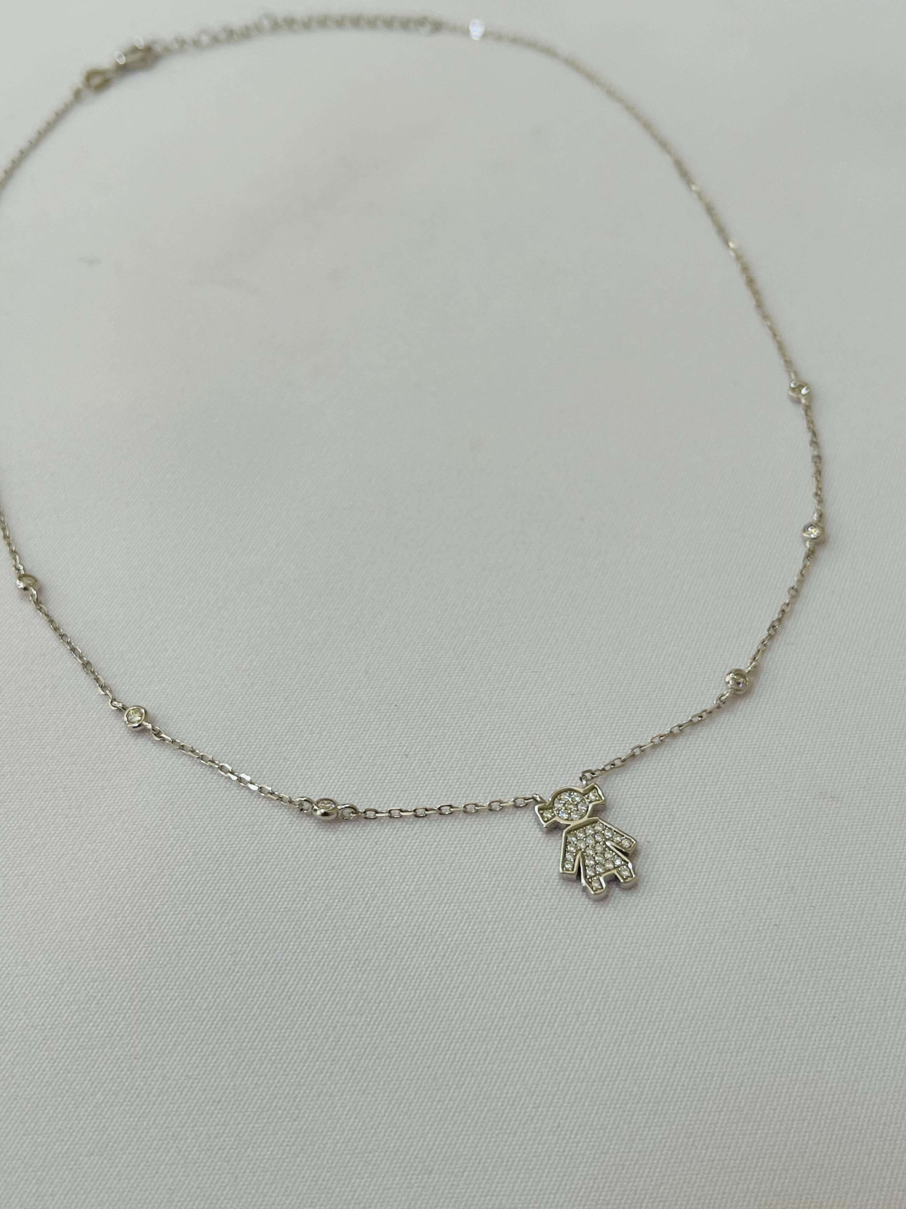 Colar Filha em Moissanite - em prata 925