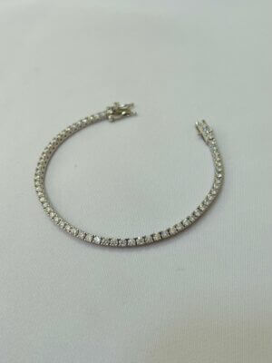 Pulseira Riviera em Moissanite - em prata 925