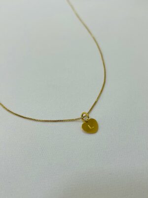 Colar Coração Personalizado Inicial - em prata 925 finalizado no banho ouro 18k