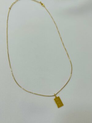 Alternative view of Colar Personalizado Cris - em prata 925 finalizado no banho ouro 18k