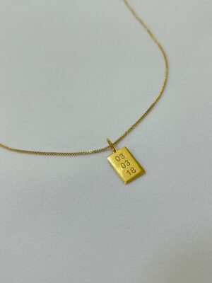 Colar Personalizado Cris - em prata 925 finalizado no banho ouro 18k