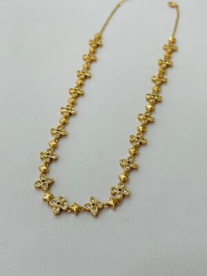 Choker Flower Beth - em banho ouro 18k