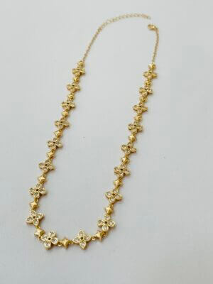 Alternative view of Choker Flower Beth - em banho ouro 18k