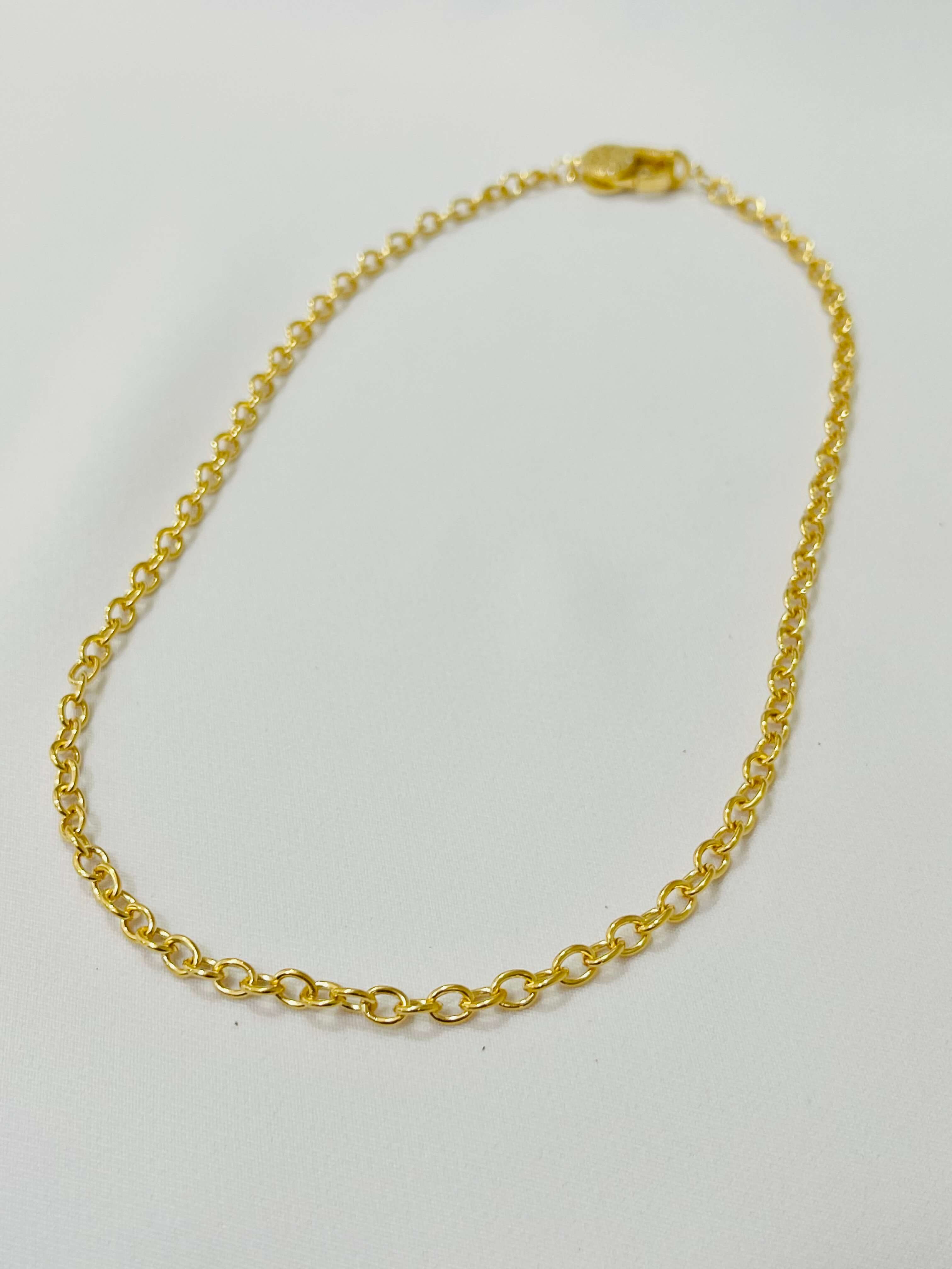 Colar Corrente Fecho Marceli - em banho ouro 18k