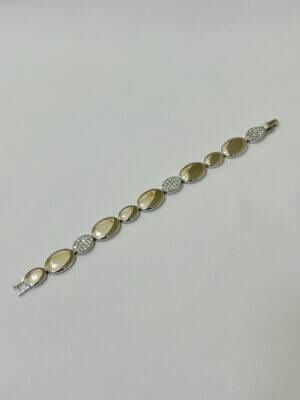 Pulseira esfera Marceli - em banho de ródio branco