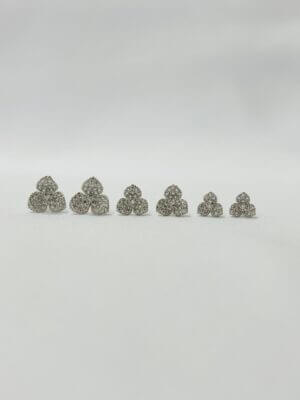 Trio Pétalas Beth - em banho de ródio branco