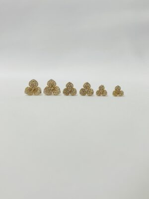 Trio Flor Beth - em banho ouro 18k