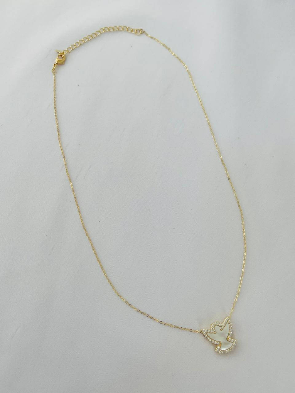 Colar Cravejado Espirito Santo - em banho ouro 18k - Imagem 2