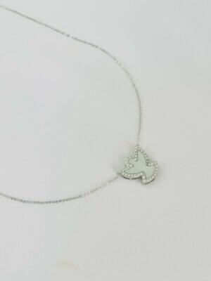 Colar Cravejado Espirito Santo - em banho de ródio branco