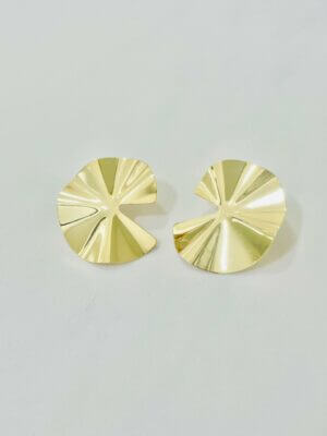 Brinco Orgânico Cleo - em banho ouro 18k