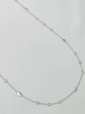 Choker Minimalista inspiração - em banho de ródio branco.