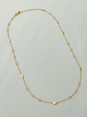 Alternative view of Choker Minimalista inspiração - em banho ouro 18k