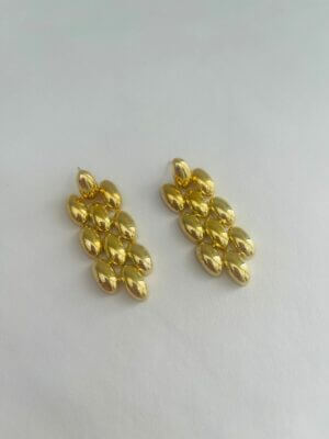 Brinco Tela Sara - Banho em Ouro 18k