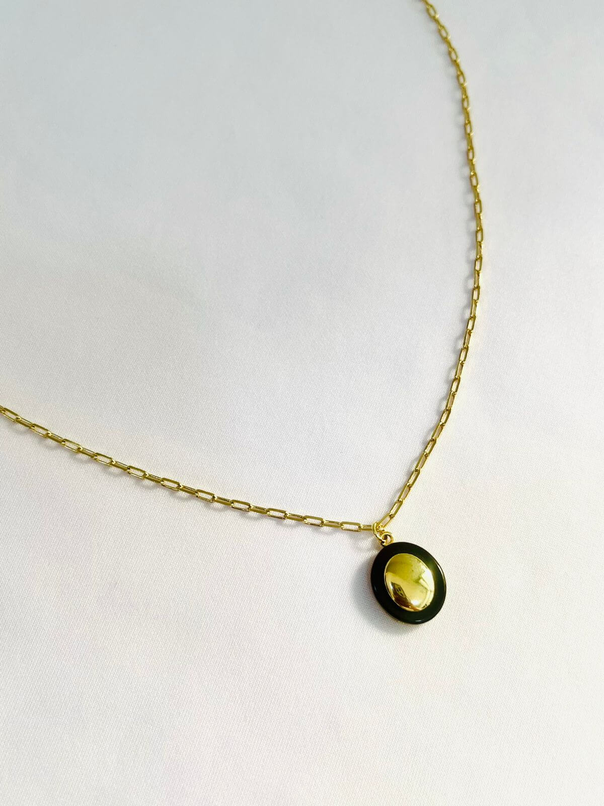 Colar Oval Orgânico Sara - em banho Ouro - Imagem 3