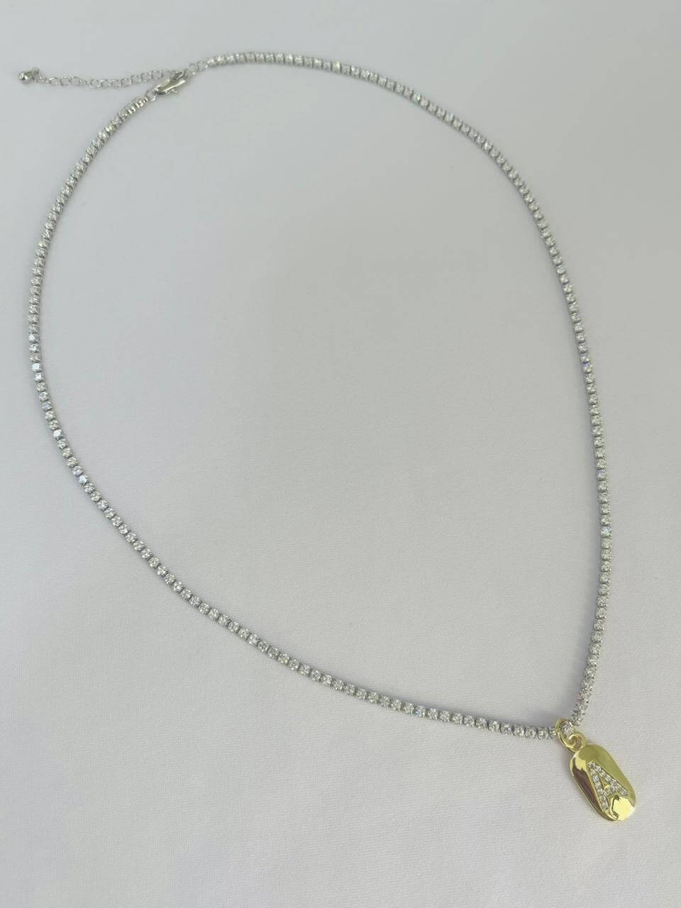 Colar Personalizado Cintia - em banho Ouro 18k e Ródio Branco - Imagem 4