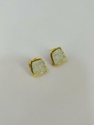 Brinco Square Marceli - em banho Ouro 18k