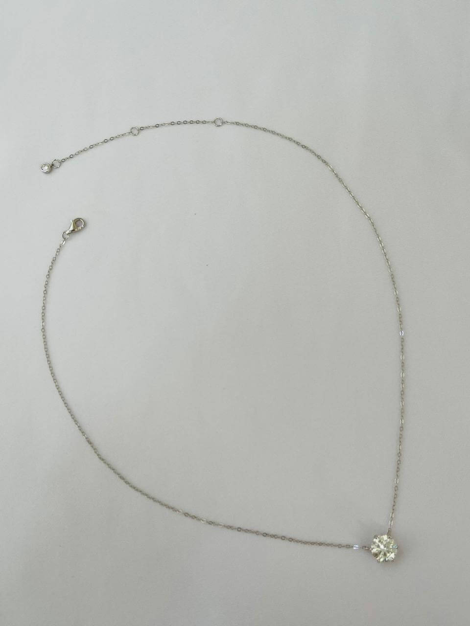 Colar Ponto de Luz em Moissanite 10mm - Imagem 2