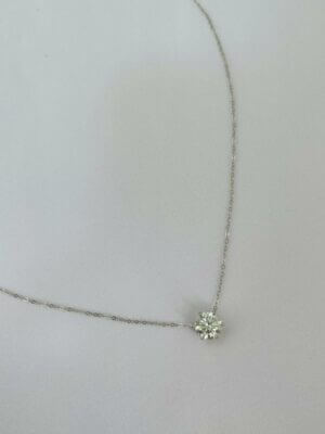 Colar Ponto de Luz em Moissanite 10mm