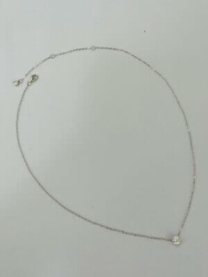 Colar Ponto de Luz em Moissanite 6,5mm