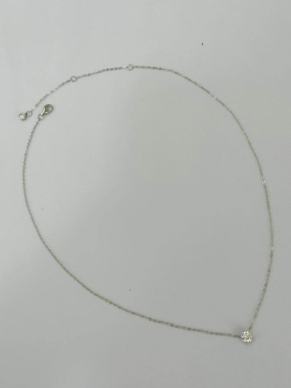 Colar Ponto de Luz em Moissanite 6,5mm