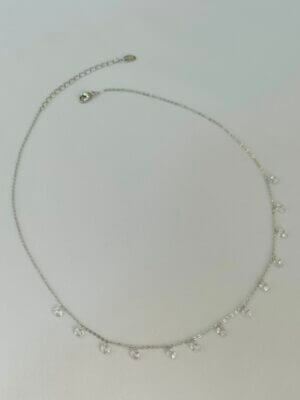 Choker Swarovski Delicada - Banho Ródio Branco