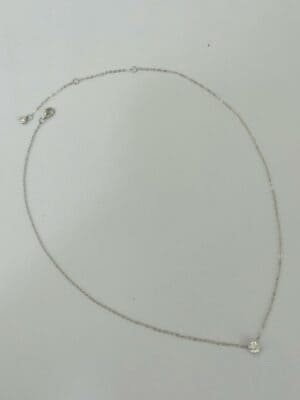 Alternative view of Colar Ponto de Luz em Moissanite 5mm - Prata 925