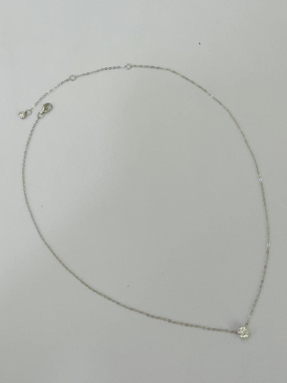 Colar Ponto de Luz em Moissanite 5mm - Prata 925 - Imagem 2
