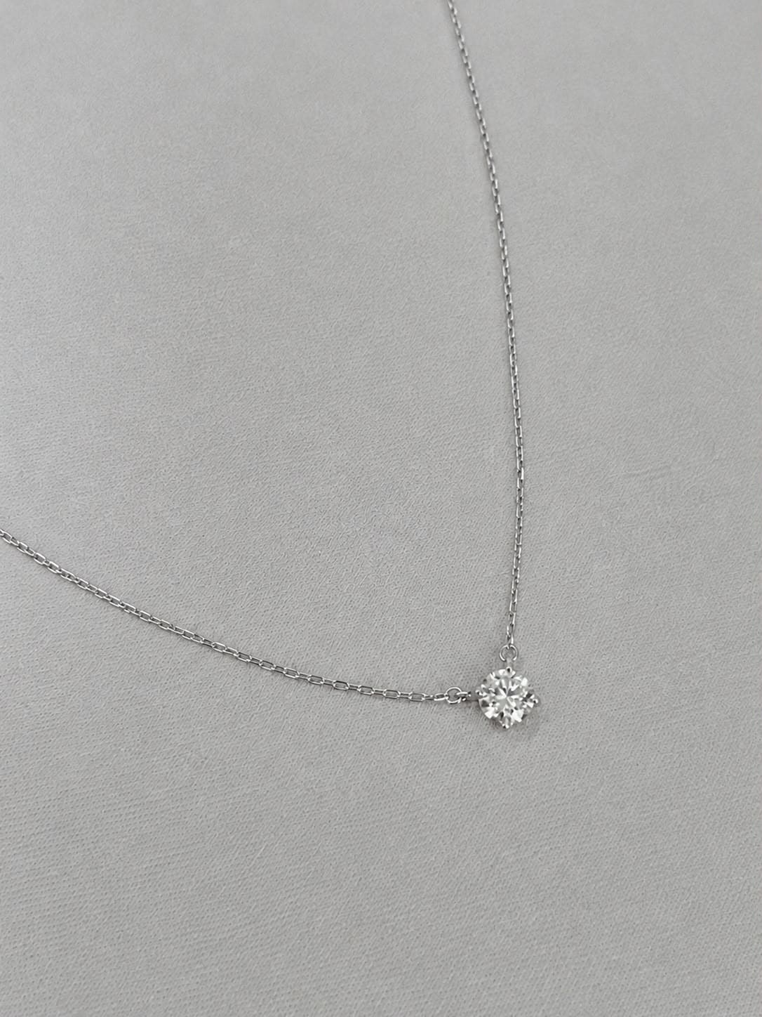 Colar Ponto de Luz em Moissanite 5mm - Prata 925